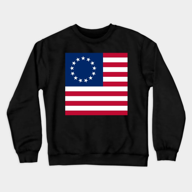 Betsy Ross flag Crewneck Sweatshirt by valentinahramov